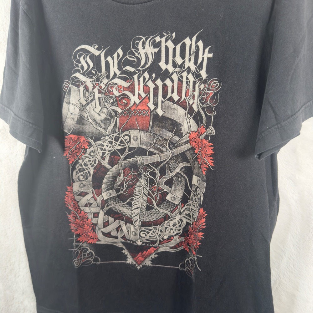 The Flight of‎ Sleipnir Band Graphic T-Shirt Black Mens Small Viking Metal Tee